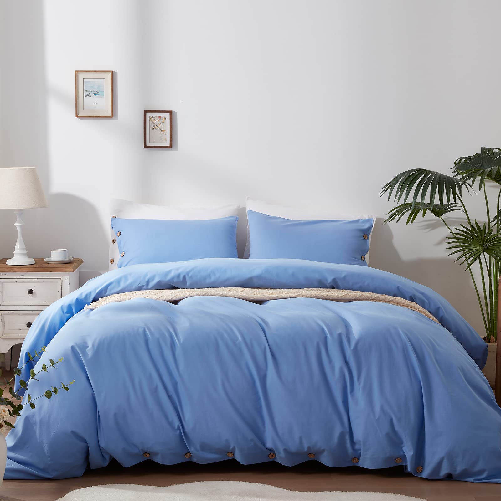 Amazon.com: SKS Linen Duvet Cover Set 1200 TC 100% Natural Cotton
